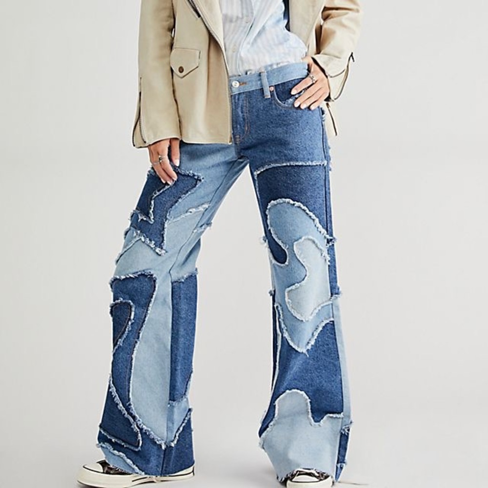 Free People x We The Free Supernova Wide Leg Flare Jeans Size 25!